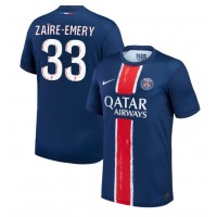 Paris Saint-Germain Warren Zaire-Emery #33 Hjemmebanetrøje 2024-25 Kortærmet